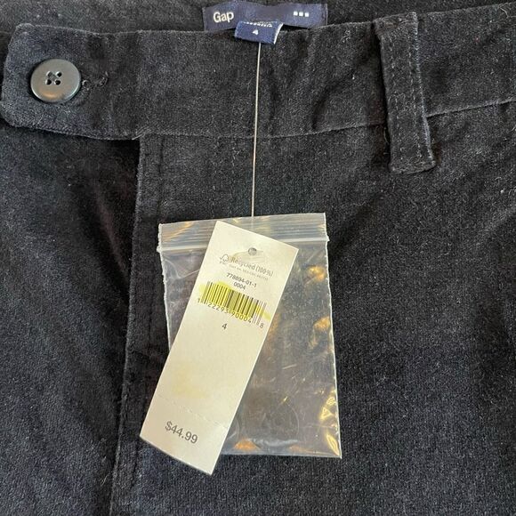 GAP Black Velvet Mid Rise Pant | SZ 4 - Picture 7 of 8